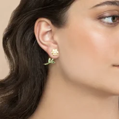 The Last Line Goldie Flower Earring