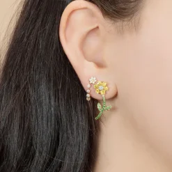 The Last Line Goldie Flower Earring