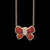 The Last Line Hand Carved Bow Necklace