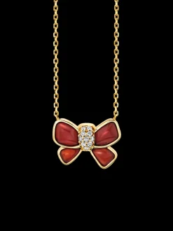 The Last Line Hand Carved Bow Necklace