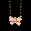 The Last Line Hand Carved Bow Necklace