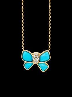 The Last Line Hand Carved Bow Necklace