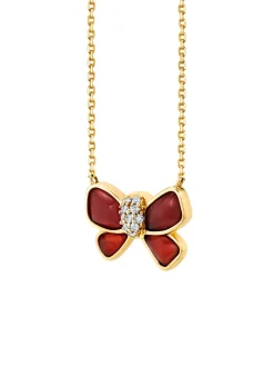 The Last Line Hand Carved Bow Necklace