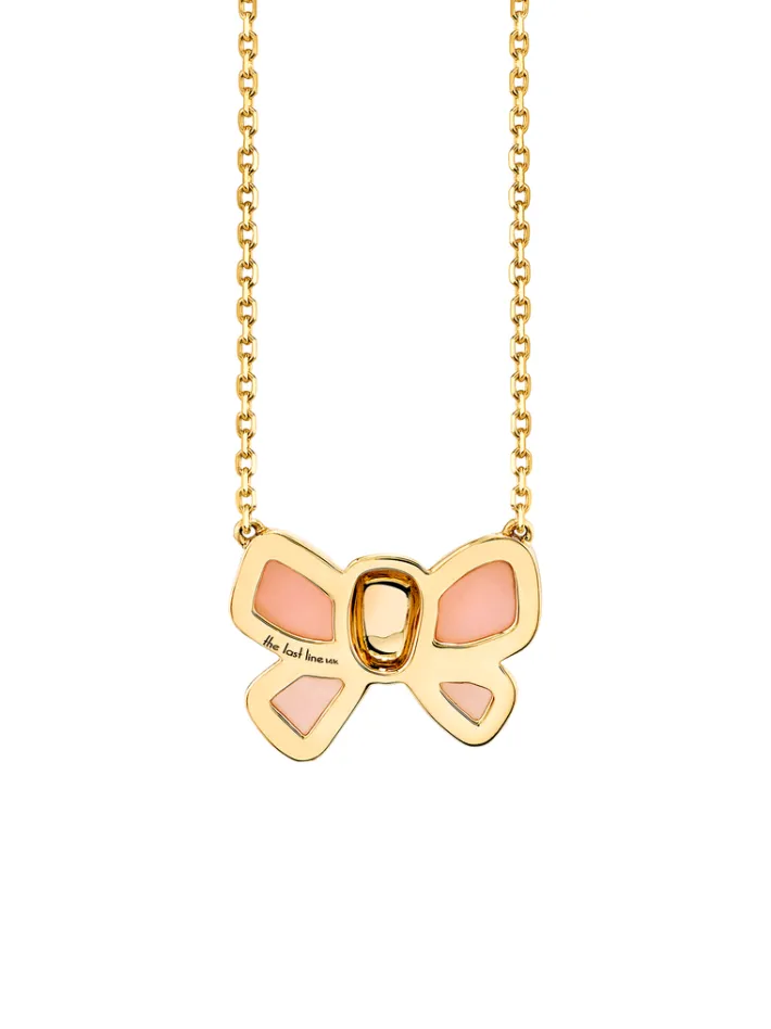 The Last Line Hand Carved Bow Necklace