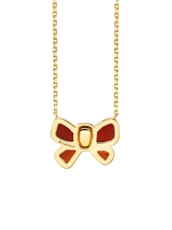 The Last Line Hand Carved Bow Necklace