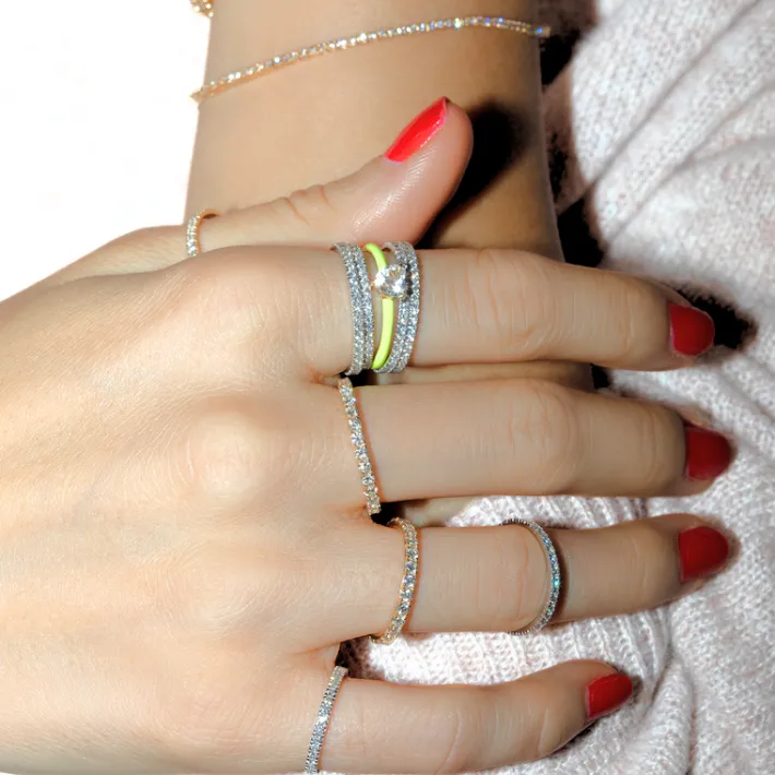 The Last Line Heart Enamel Ring