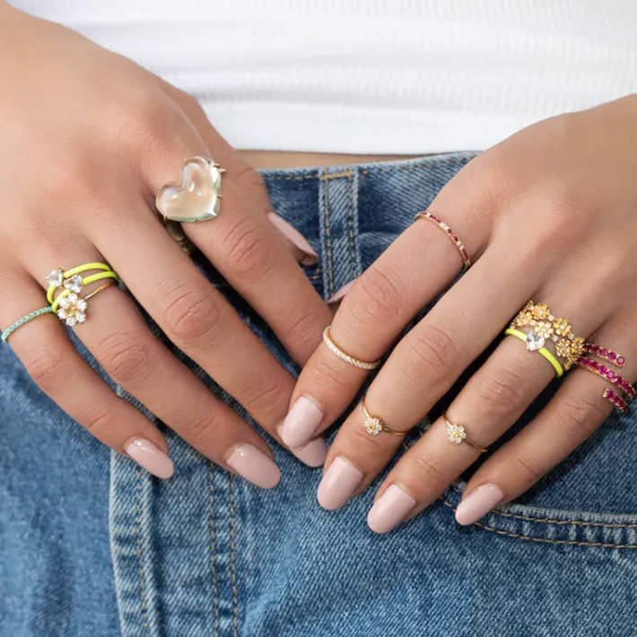 The Last Line Heart Enamel Ring