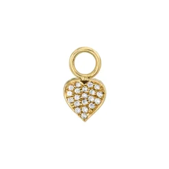 The Last Line Heart Hoop Earring Charm