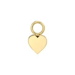 The Last Line Heart Hoop Earring Charm