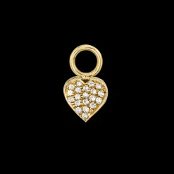 The Last Line Heart Hoop Earring Charm