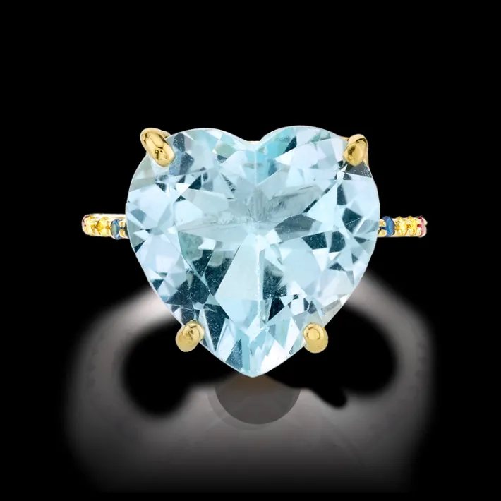 The Last Line Heart Solitaire Ring
