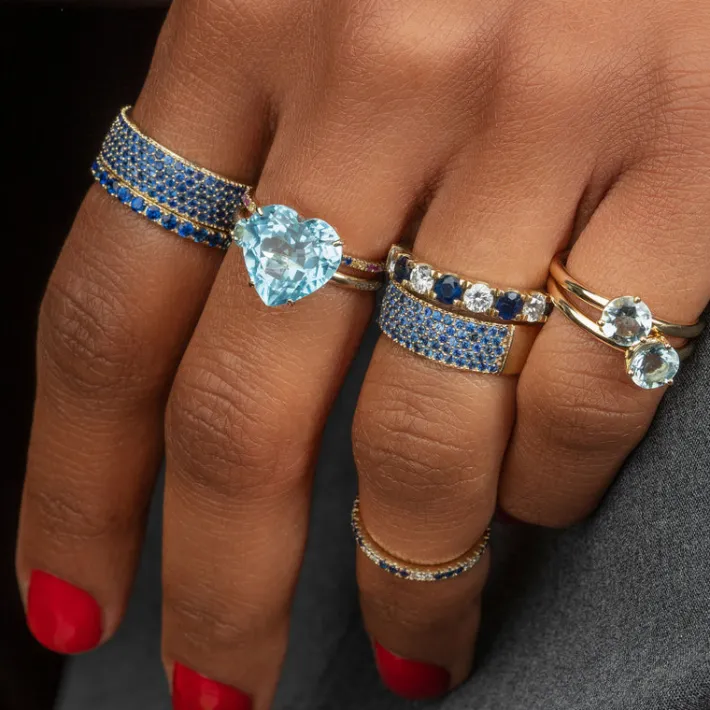 The Last Line Heart Solitaire Ring