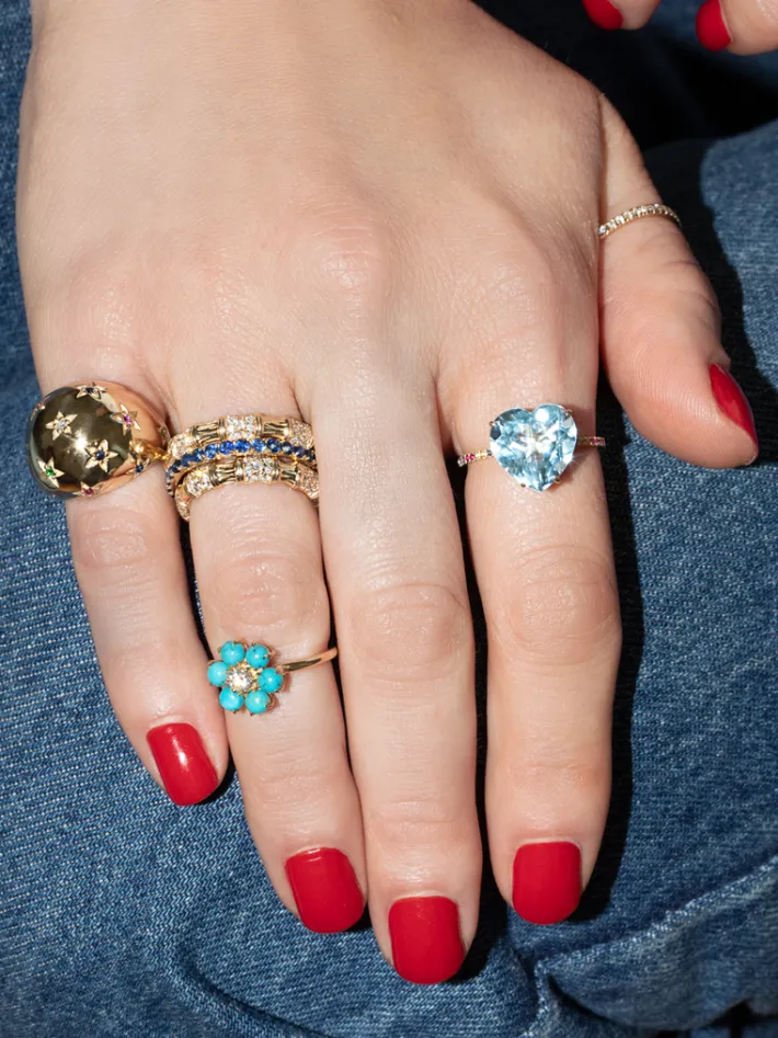 The Last Line Heart Solitaire Ring