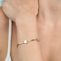 The Last Line Heart Tennis Bracelet