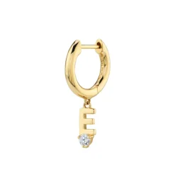 The Last Line Initial Slim Hoop Earring