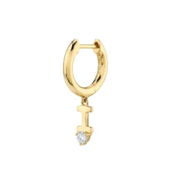 The Last Line Initial Slim Hoop Earring