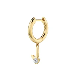 The Last Line Initial Slim Hoop Earring