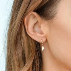 The Last Line Initial Slim Hoop Earring
