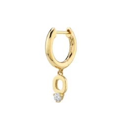 The Last Line Initial Slim Hoop Earring