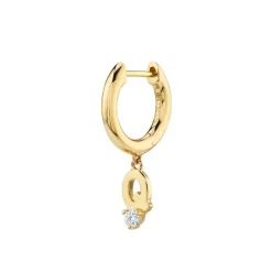 The Last Line Initial Slim Hoop Earring