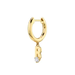 The Last Line Initial Slim Hoop Earring