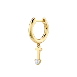 The Last Line Initial Slim Hoop Earring