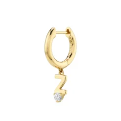 The Last Line Initial Slim Hoop Earring