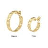 The Last Line Large Engraved Hoop Earring