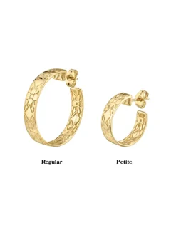 The Last Line Large Engraved Hoop Earring