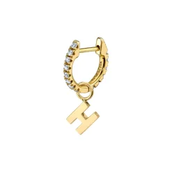 The Last Line Letter Hoop Earring Charm