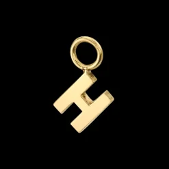 The Last Line Letter Hoop Earring Charm