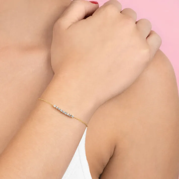 The Last Line Mini Personalized Tennis Bracelet