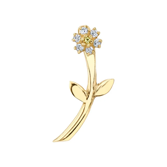 The Last Line Mini Teddy Flower Earring