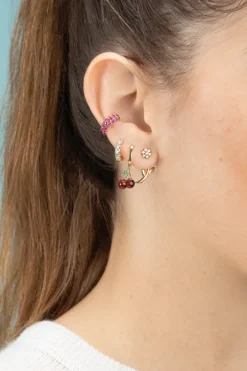 The Last Line Mini Teddy Flower Earring