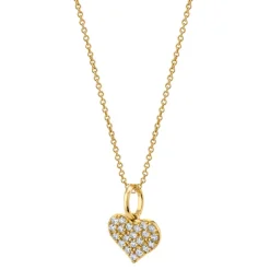 The Last Line Pavé Heart Pendant