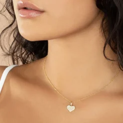 The Last Line Pavé Heart Pendant