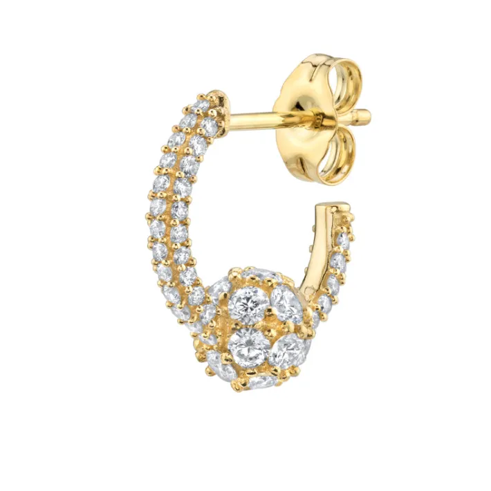 The Last Line Pavé Sphere Hoop