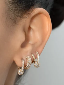 The Last Line Pavé Sphere Hoop