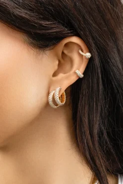 The Last Line Pavé Sphere Hoop