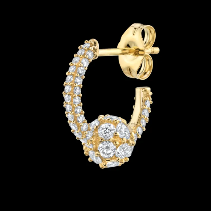 The Last Line Pavé Sphere Hoop