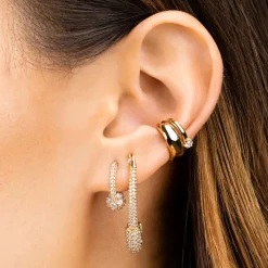 The Last Line Pavé Sphere Hoop
