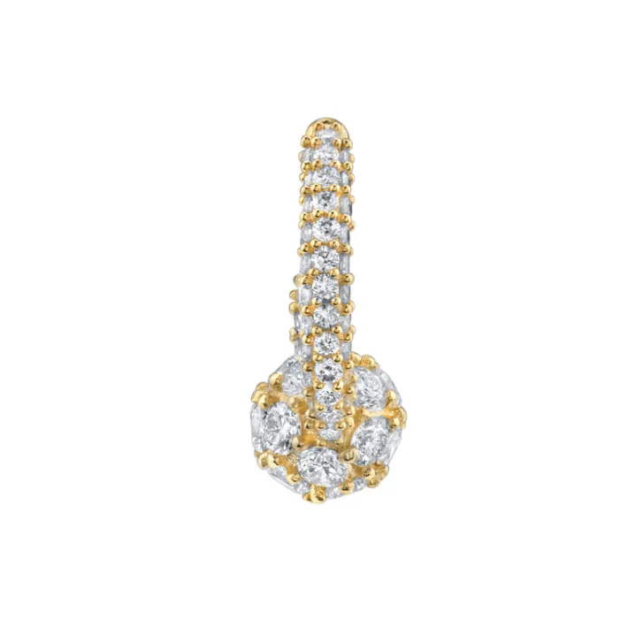 The Last Line Pavé Sphere Hoop