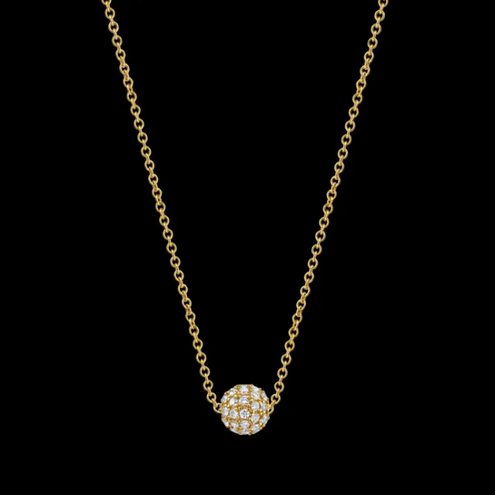 The Last Line Pavé Sphere Necklace