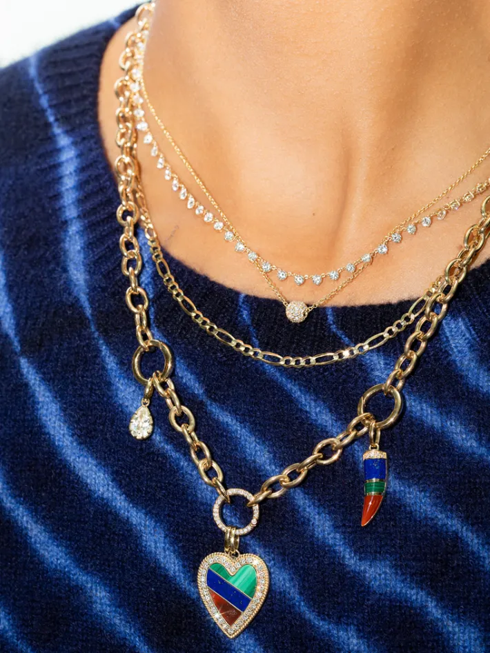 The Last Line Pavé Sphere Necklace