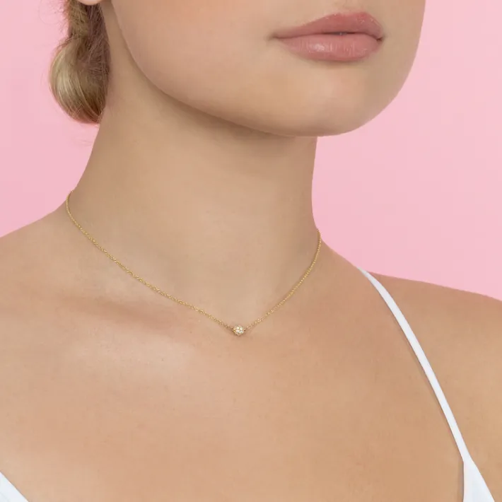 The Last Line Pavé Sphere Necklace