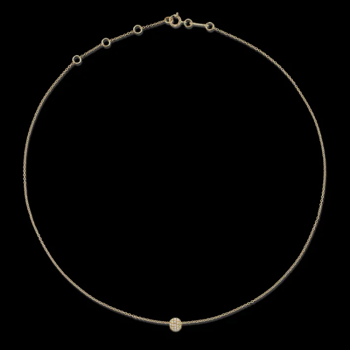 The Last Line Pavé Sphere Necklace