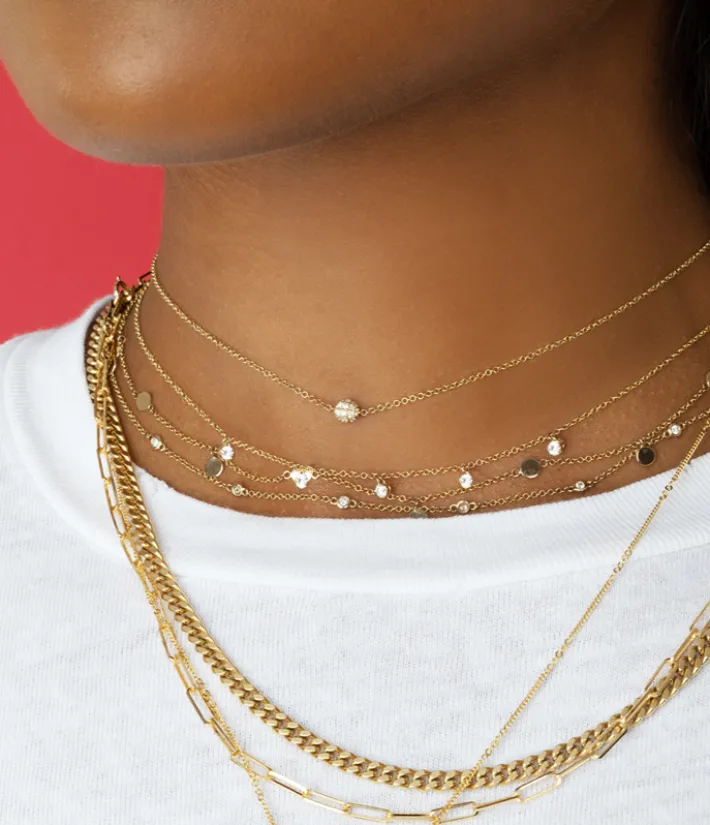 The Last Line Pavé Sphere Necklace