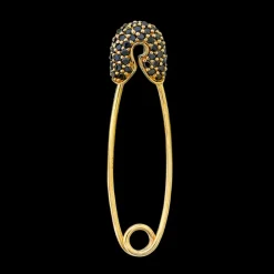 The Last Line Pavé Top Safety Pin Earring