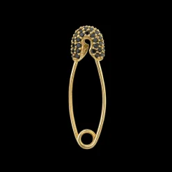 The Last Line Pavé Top Safety Pin Earring