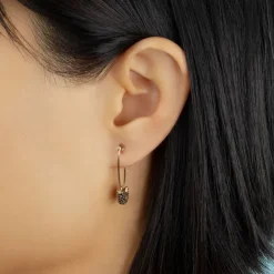 The Last Line Pavé Top Safety Pin Earring